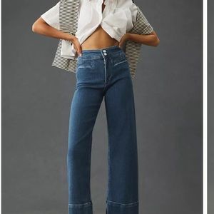 Pilcro Wide Leg Jeans. 28 tall. So soft!